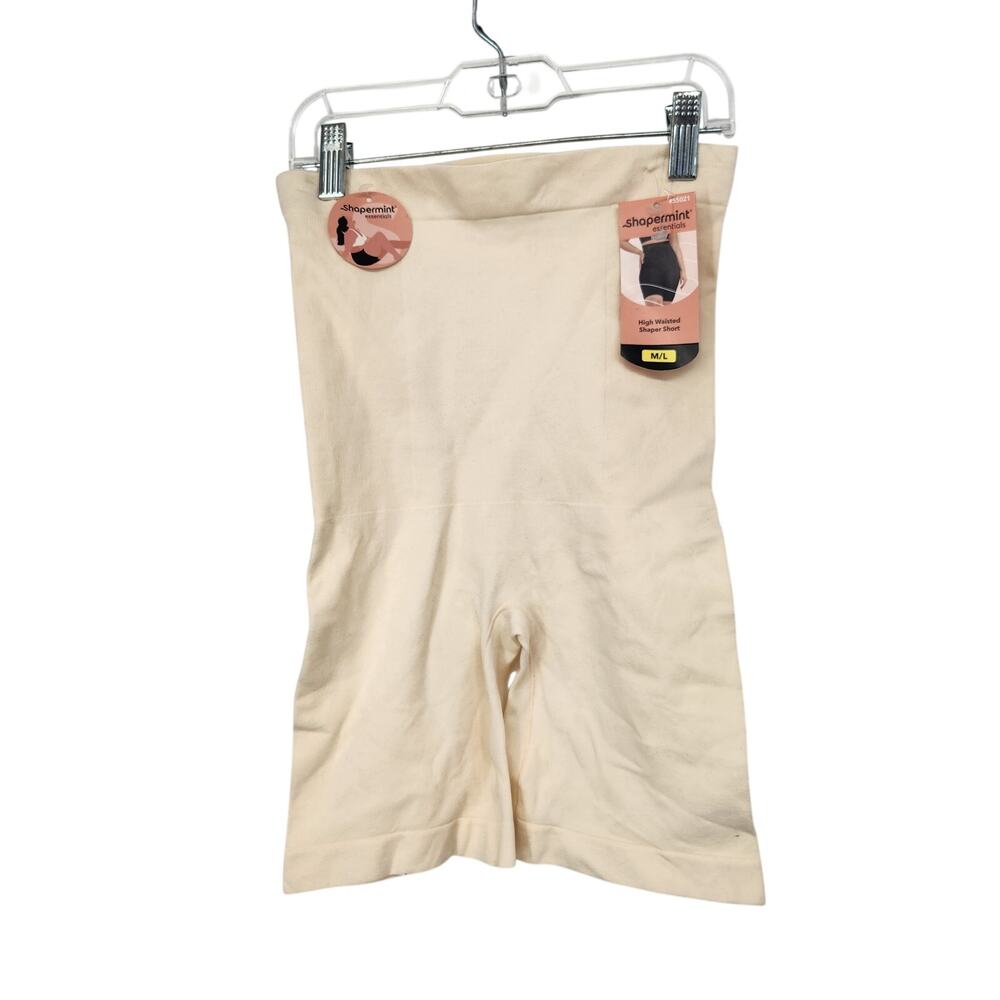 NWT‎ Shapermint Essentials Beige High Waisted Shaper Short Slimming Women's M/L